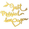 Santex - Just Married Métallisé Autocollant Or 13.5 X 4.5 Cm - Party Shop