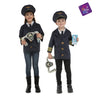 Kids airplane pilot costume with jacket, shirt, tie, cap, toy plane control and boarding pass. Realistic captain outfit for Halloween - MOM - Party Shop
