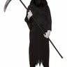 Karnival Costumes - Kids Grim Reaper costume – black hooded Halloween outfit for children (5-6 years). Scary reaper costume for carnival, cosplay, school events & spooky parties. - Party shop