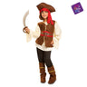 Kids pirate costume with hat, jacket with shirt, scarf, belt, pants and boot covers. Perfect for Halloween, carnival or cosplay parties. - MOM - Party Shop