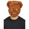 Killer brown bear mask for adults – scary plush and plastic Halloween costume accessory - funworld - Party Shop