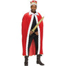 Adult king robe and crown costume with faux fur trim – unisex Halloween or party outfit - Funworld- Party Shop