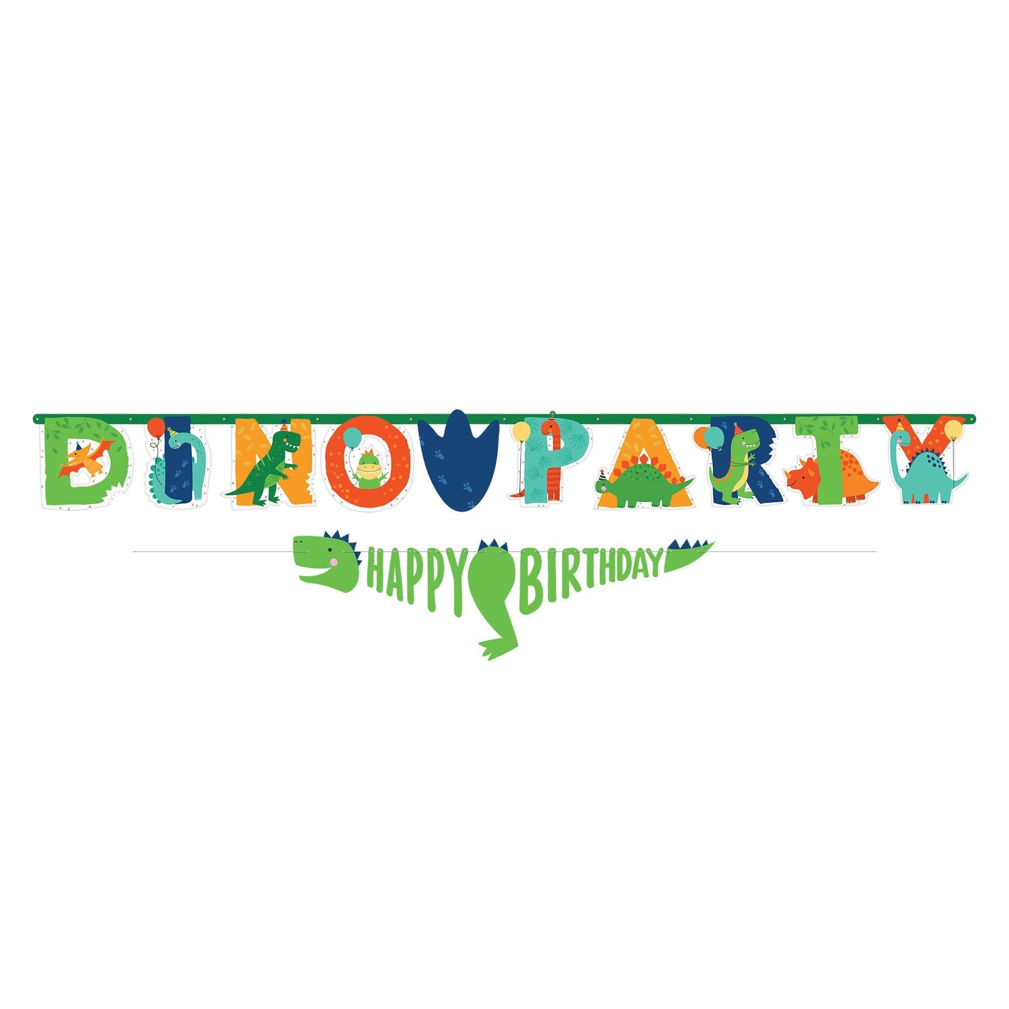 Kit De Banniere Personnalisable - Dinosaure - Party Shop