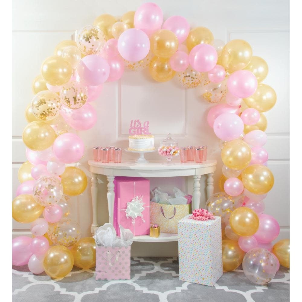 Kit De Guirlandes De Ballons (112) - Rose Et Doré Party Shop