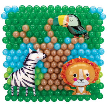 Kit De Toile De Fons De Ballons En Latex Et Mylar - Jungle - Party Shop