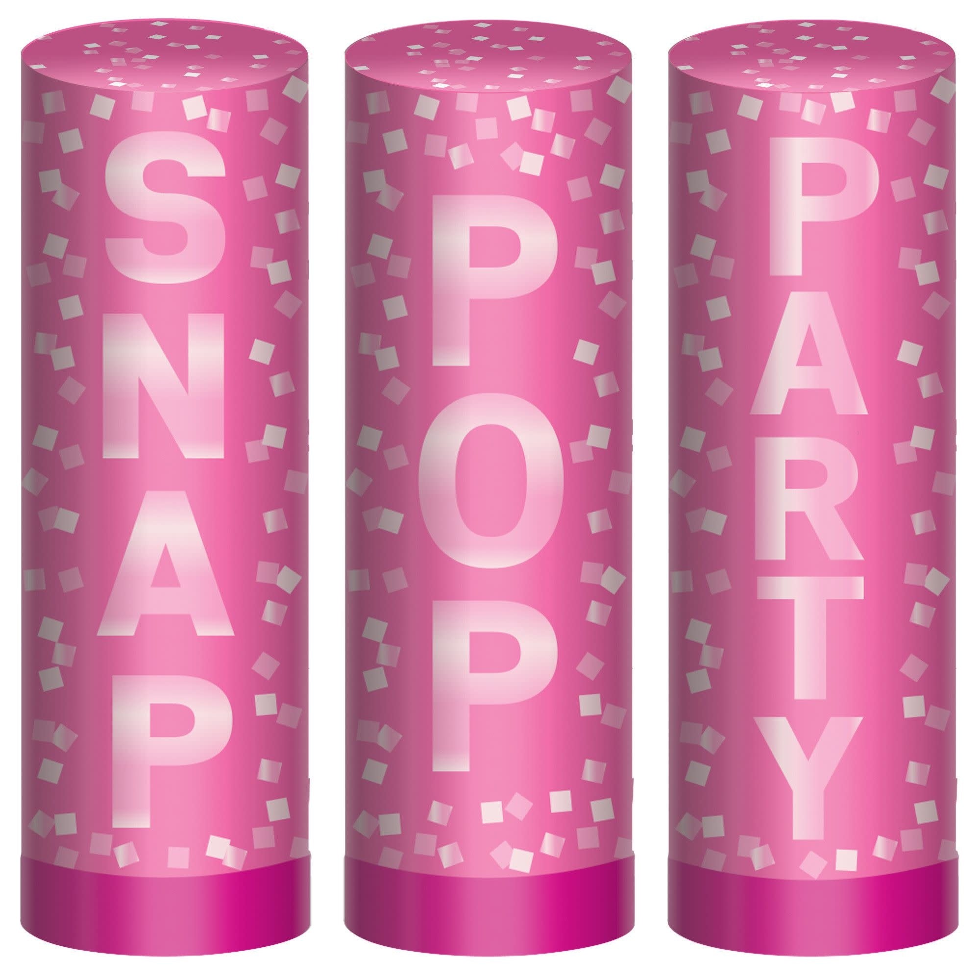 Lances A Confettis 4'' (3) - Rose Party - Party Shop