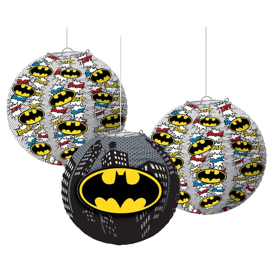 Amscan - Lanternes En Papier (3) - Batman - Party Shop