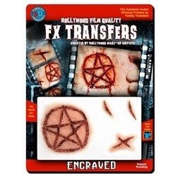 Large 3D Fx Transfers - Pentacle Gravé - Party Shop