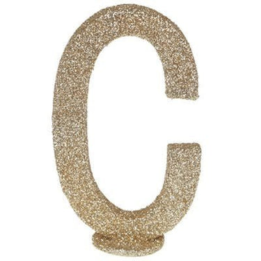 Santex - Lettre Pailletée Or C 6.5 X 10 Cm - Party Shop