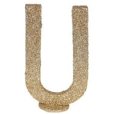 Santex - Lettre Pailletée Or U 6.5 X 10 Cm - Party Shop