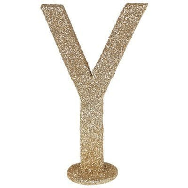 Santex - Lettre Pailletée Or Y 6.5 X 10 Cm - Party Shop
