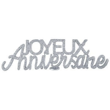 Santex - Lettres Pour Table Joyeux Anniversaire Argent - Party Shop