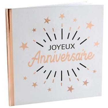 Santex - Livre D'Or Joyeux Anniversaire Rose Gold - Party Shop