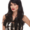 Long burlesque black wig for women – premium curly wig for cosplay, cabaret, or Halloween costumes - WestBay - Party Shop