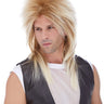 WESTBAY - Long blonde rocker wig – wild layered 80s glam Halloween or cosplay costume wig for men or women - Party Shop