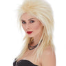 WESTBAY - Long blonde rocker wig with wild volume – glam 80s Halloween costume wig for women or unisex cosplay- Party Shop