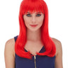 WESTBAY - Long red wig for women – premium quality cosplay and Halloween costume wig- Party Shop