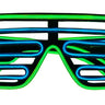 studio Halloween - Lunettes À Obturateur Bleu Et Vert Lime - Party Shop