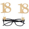 Santex - Lunettes Pailletées Or - 18 Ans - Party Shop