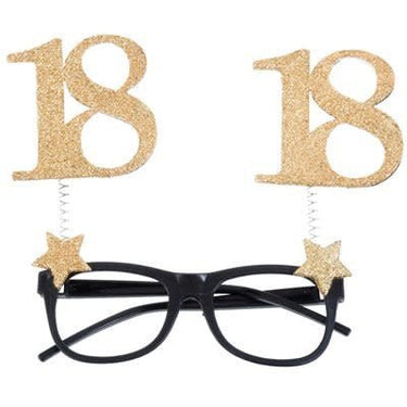 Santex - Lunettes Pailletées Or - 18 Ans - Party Shop