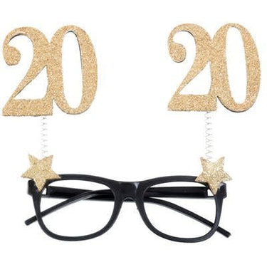 Santex - Lunettes Pailletées Or - 20 Ans - Party Shop