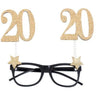 Santex - Lunettes Pailletées Or - 20 Ans - Party Shop