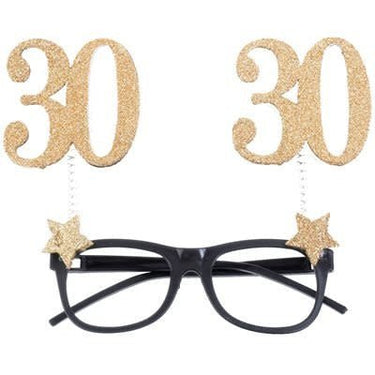 Santex - Lunettes Pailletées Or - 30 Ans - Party Shop