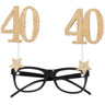 Santex - Lunettes Pailletées Or - 40 Ans - Party Shop