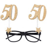 Santex - Lunettes Pailletées Or - 50 Ans - Party Shop