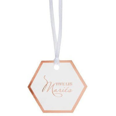 Santex - Marque-Place Ruban Rose Vive Les Mariés(5) - Party Shop