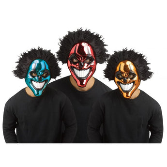 Masque Adulte Clown Maléfique Chrome Party Shop