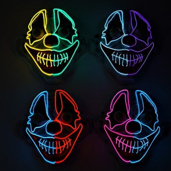 Masque de Clown néon - Couleurs assorties Party Shop