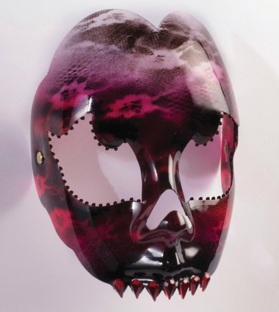 Masque De Squelette Rouge Avec Dent En DiamantParty Shop