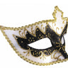 RUBIES - Masque Vénitien - Blanc, Or Et Noir - Party Shop