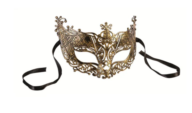 Masque Vénitien En Filigrane - Or Party Shop