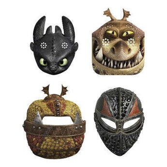 Masques Assorties (8Pc) - Dragons - Party Shop