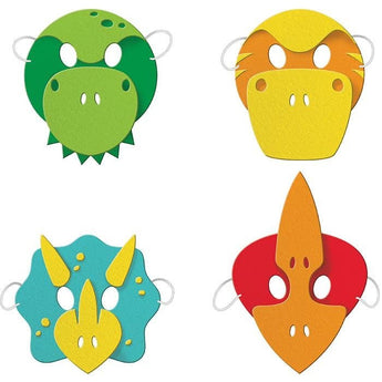 Masques En Mousse (4) - Party De Dinosaures Party Shop