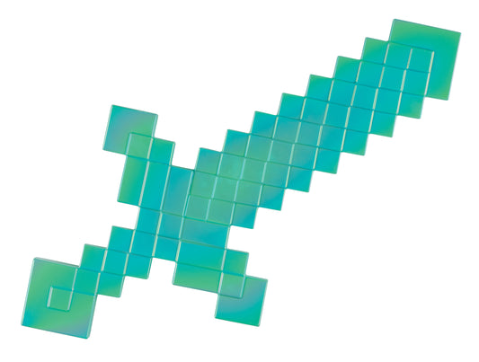 Minecraft Diamond Sword toy accessory for kids – perfect for Halloween costumes or Minecraft-themed parties (20.25" x 10").