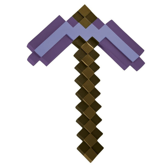 Minecraft Enchanted Pickaxe toy for kids – perfect accessory for Halloween costumes or Minecraft-themed parties. Costume not included.