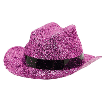 Mini Chapeau De Cowboy - Pailleté Rose Party Shop