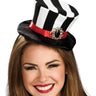 RUBIES - Mini Chapeau Haut De Forme - Rayé Noir Et Blanc - Party Shop
