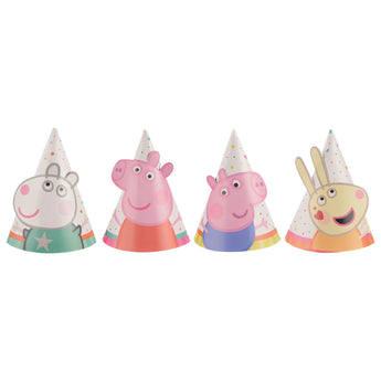 Mini Chapeaux De Fête (8) - Peppa Pig - Party Shop