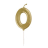 Mini gold number birthday candle from 0 to 9 – elegant metallic cake topper for kids or adult birthday celebrations – Unique - Party Shop