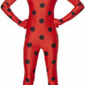 InSpirit - Miraculous Ladybug kids costume with red and black polka dot bodysuit and matching eye mask – perfect for Halloween or superhero dress-up- Party Shop
