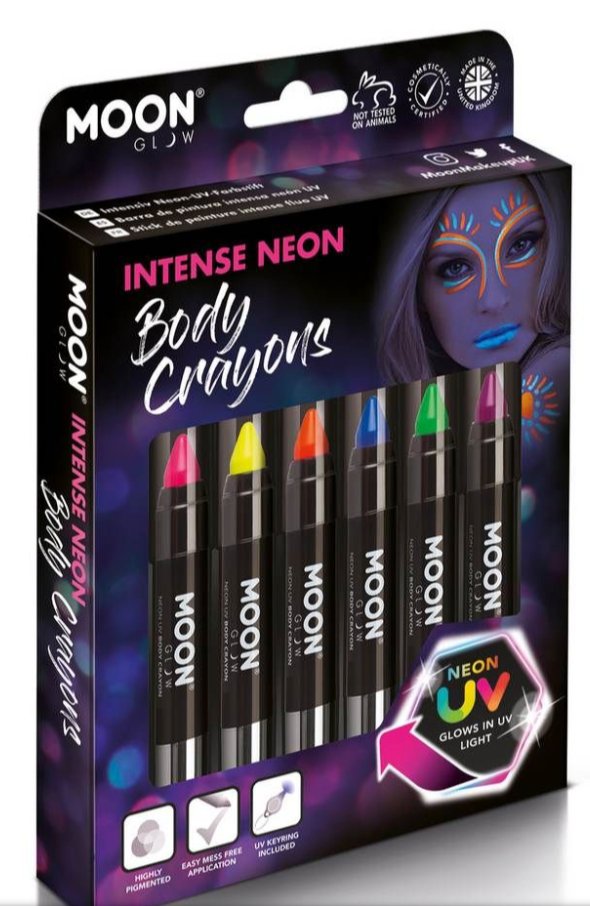 Moon Glow - Paquet De 6 Crayons Intense UvParty Shop