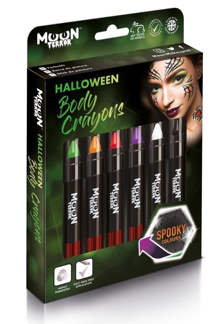 Moon Glow - Paquet De 6 Crayons Pour Le Corps Terreur Party Shop