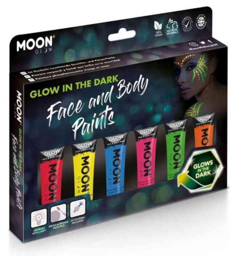 Moon Glow - Paquet De 6 Peinture Pour Le Corps Party Shop