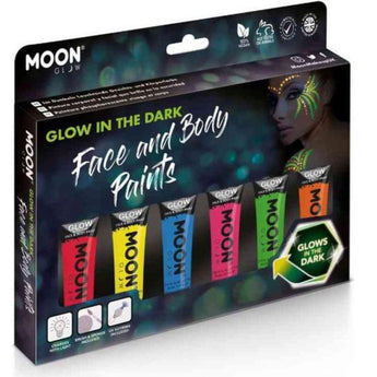 Moon Glow - Paquet De 6 Peinture Pour Le Corps - Party Shop