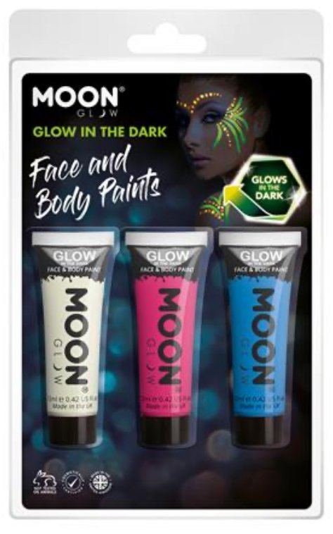 Moon Glow - Peinture Pour Le Corps "Glow In The Dark" Party Shop