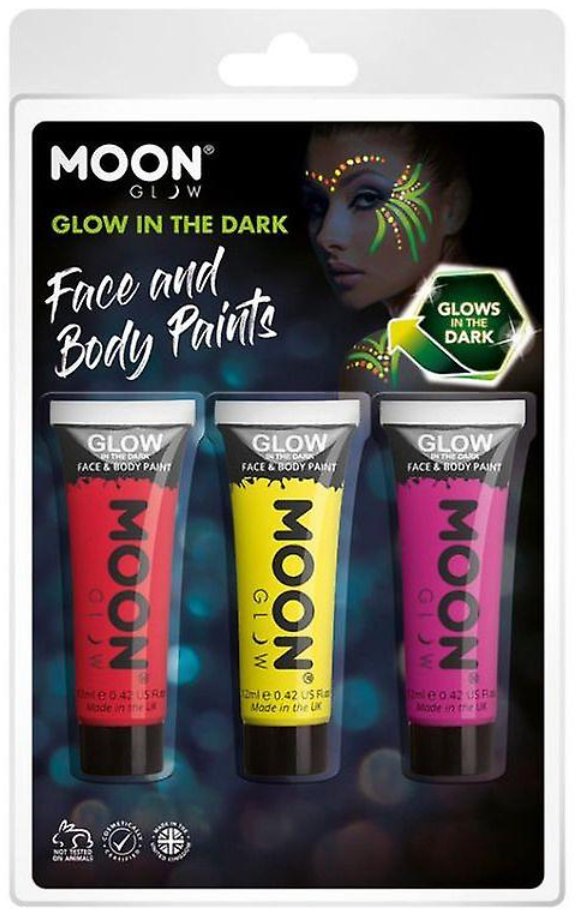 Moon Glow - Peinture Pour Le Corps "Glow In The Dark" Party Shop